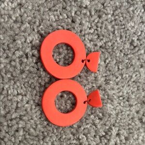 Women’s Coral Circular Earrings